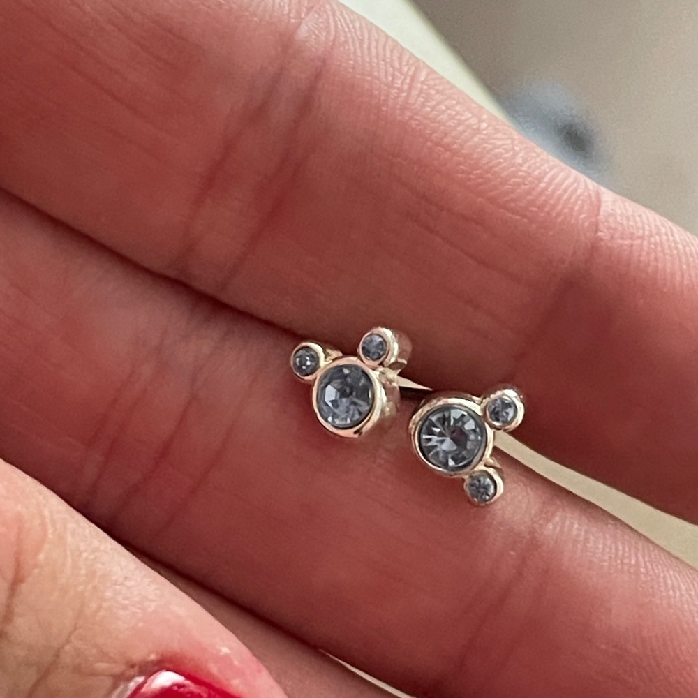 Light blue and silver Disney earrings